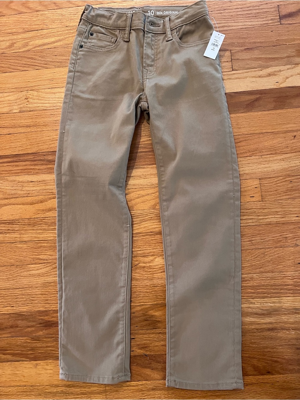 NWT- Gap Boys straight leg tan soft jeans size 10 slim